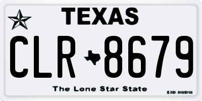 TX license plate CLR8679