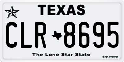 TX license plate CLR8695