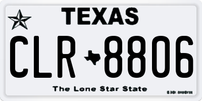 TX license plate CLR8806
