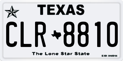 TX license plate CLR8810