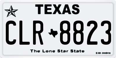 TX license plate CLR8823
