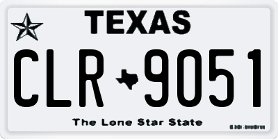 TX license plate CLR9051