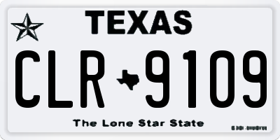 TX license plate CLR9109