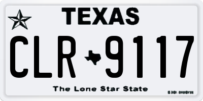 TX license plate CLR9117