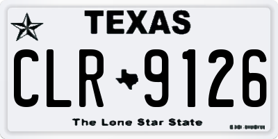 TX license plate CLR9126