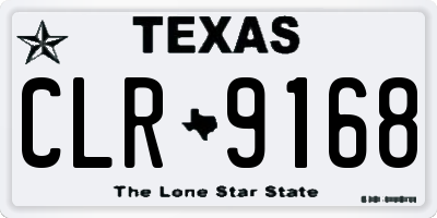 TX license plate CLR9168