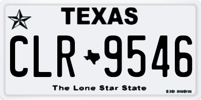 TX license plate CLR9546