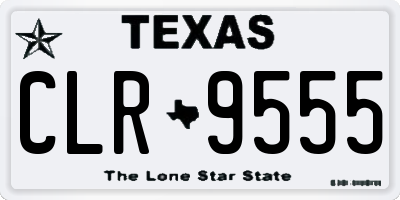 TX license plate CLR9555