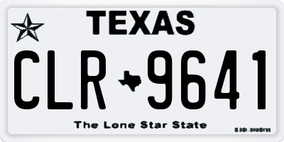 TX license plate CLR9641