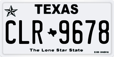 TX license plate CLR9678