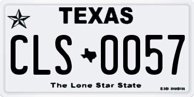 TX license plate CLS0057