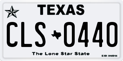 TX license plate CLS0440