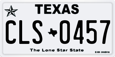 TX license plate CLS0457
