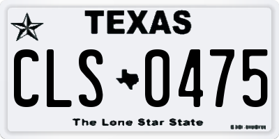 TX license plate CLS0475