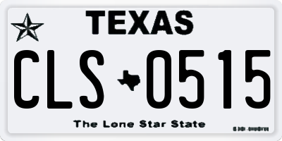 TX license plate CLS0515