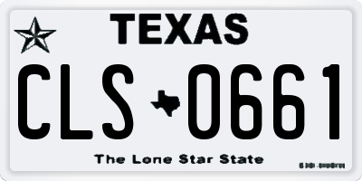 TX license plate CLS0661