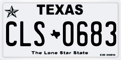 TX license plate CLS0683