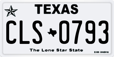 TX license plate CLS0793