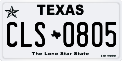 TX license plate CLS0805
