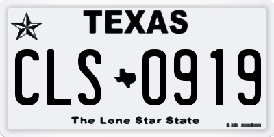 TX license plate CLS0919