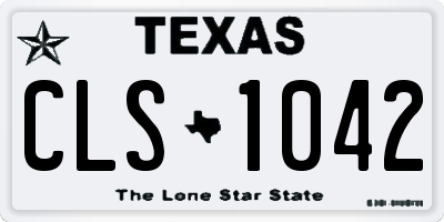 TX license plate CLS1042