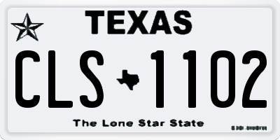 TX license plate CLS1102