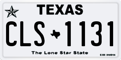 TX license plate CLS1131