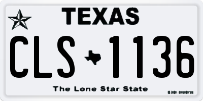 TX license plate CLS1136