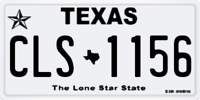 TX license plate CLS1156