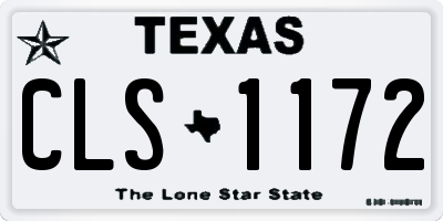 TX license plate CLS1172