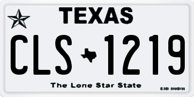 TX license plate CLS1219
