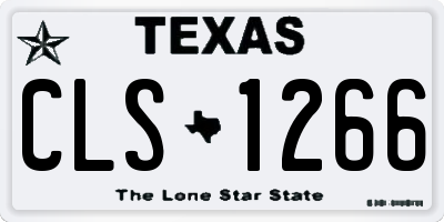 TX license plate CLS1266