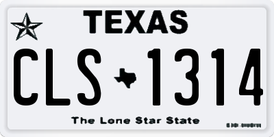 TX license plate CLS1314