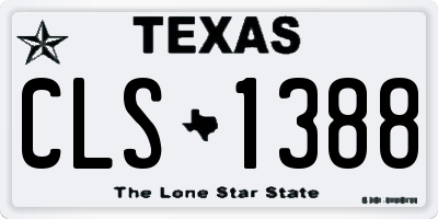 TX license plate CLS1388