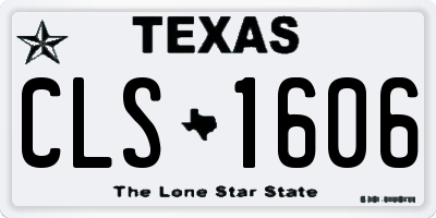 TX license plate CLS1606