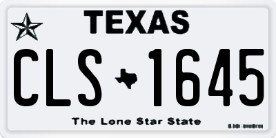 TX license plate CLS1645