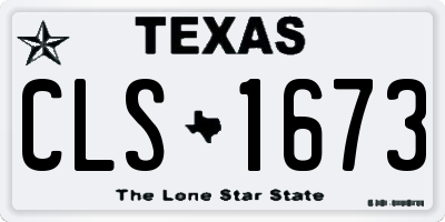TX license plate CLS1673