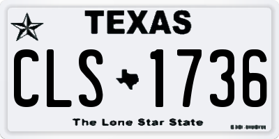 TX license plate CLS1736