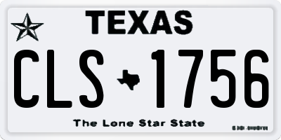 TX license plate CLS1756