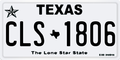 TX license plate CLS1806
