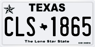 TX license plate CLS1865