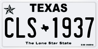 TX license plate CLS1937