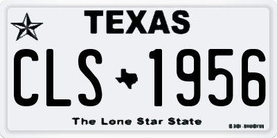 TX license plate CLS1956
