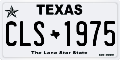 TX license plate CLS1975
