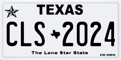TX license plate CLS2024