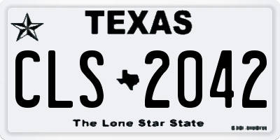 TX license plate CLS2042