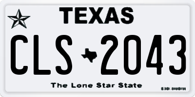 TX license plate CLS2043