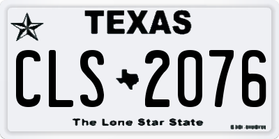 TX license plate CLS2076