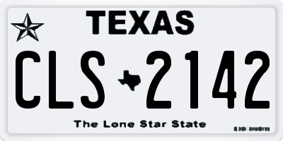 TX license plate CLS2142