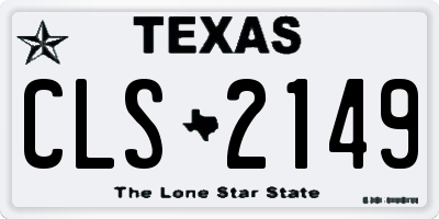 TX license plate CLS2149